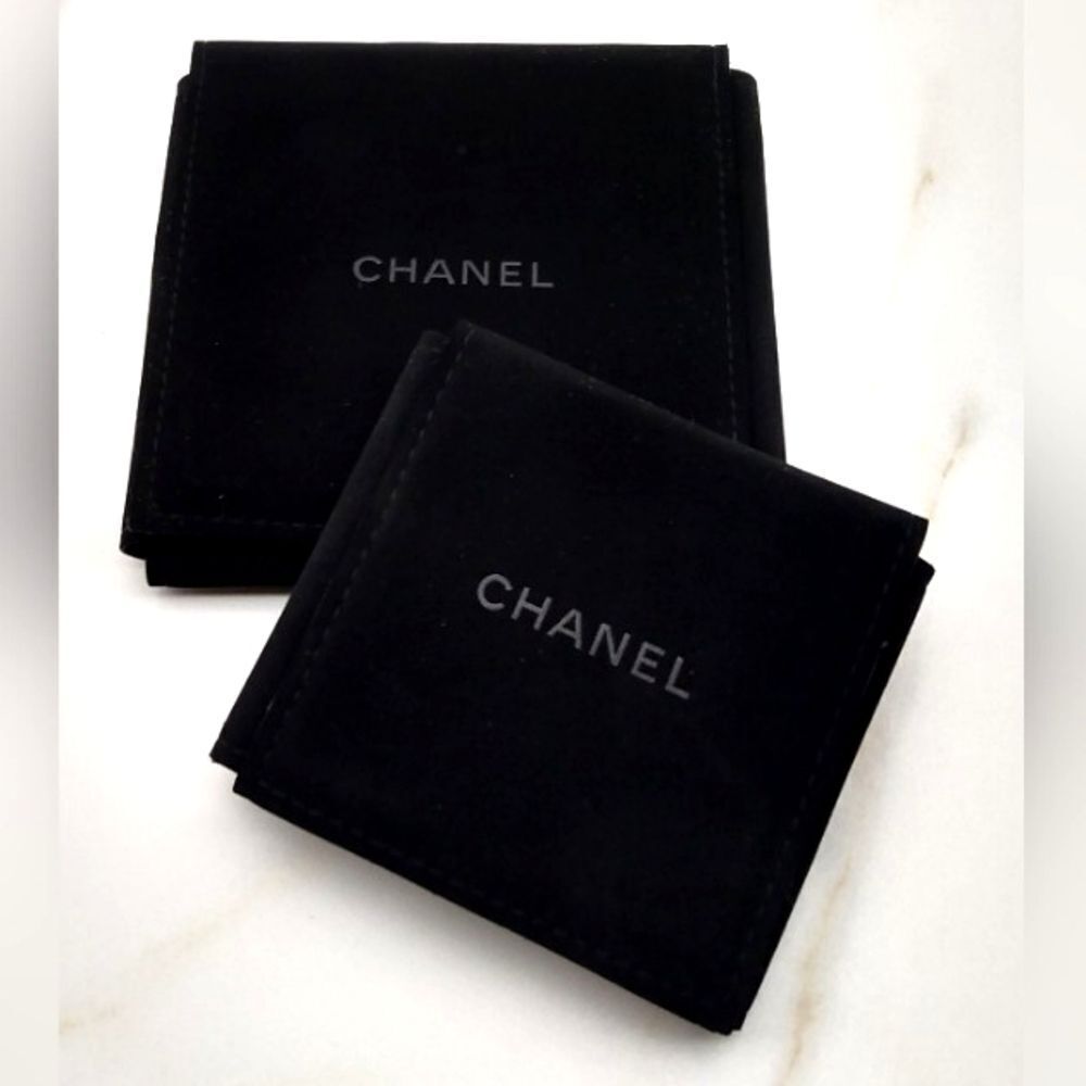 Chanel Black Velvet Jewelry Case  Holder